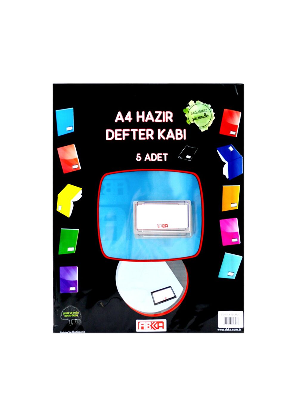 Abka Mavi A4 Hazır Defter Kabı 5 Li Mavi