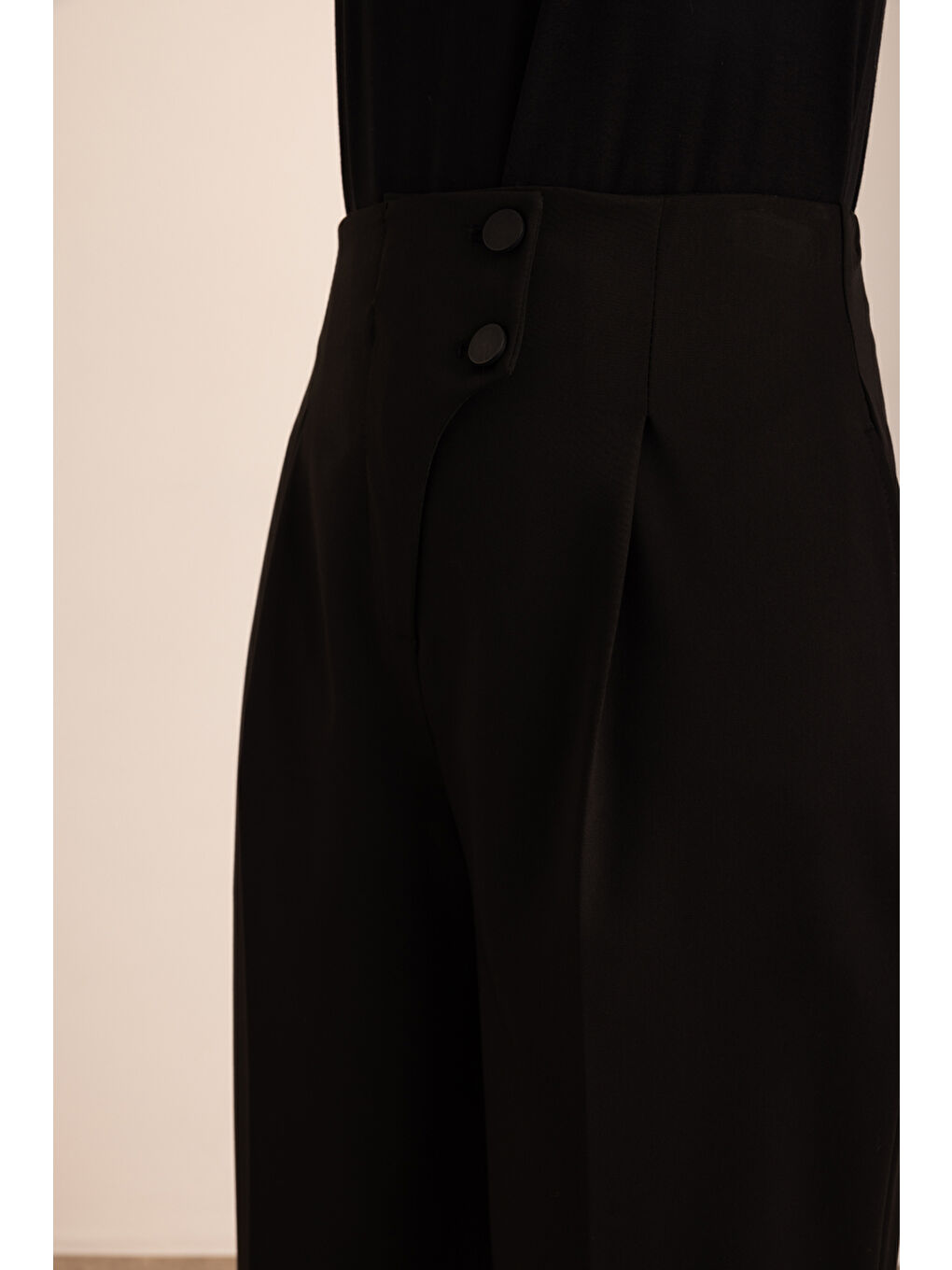 Siyah Dokuma Pantolon-3