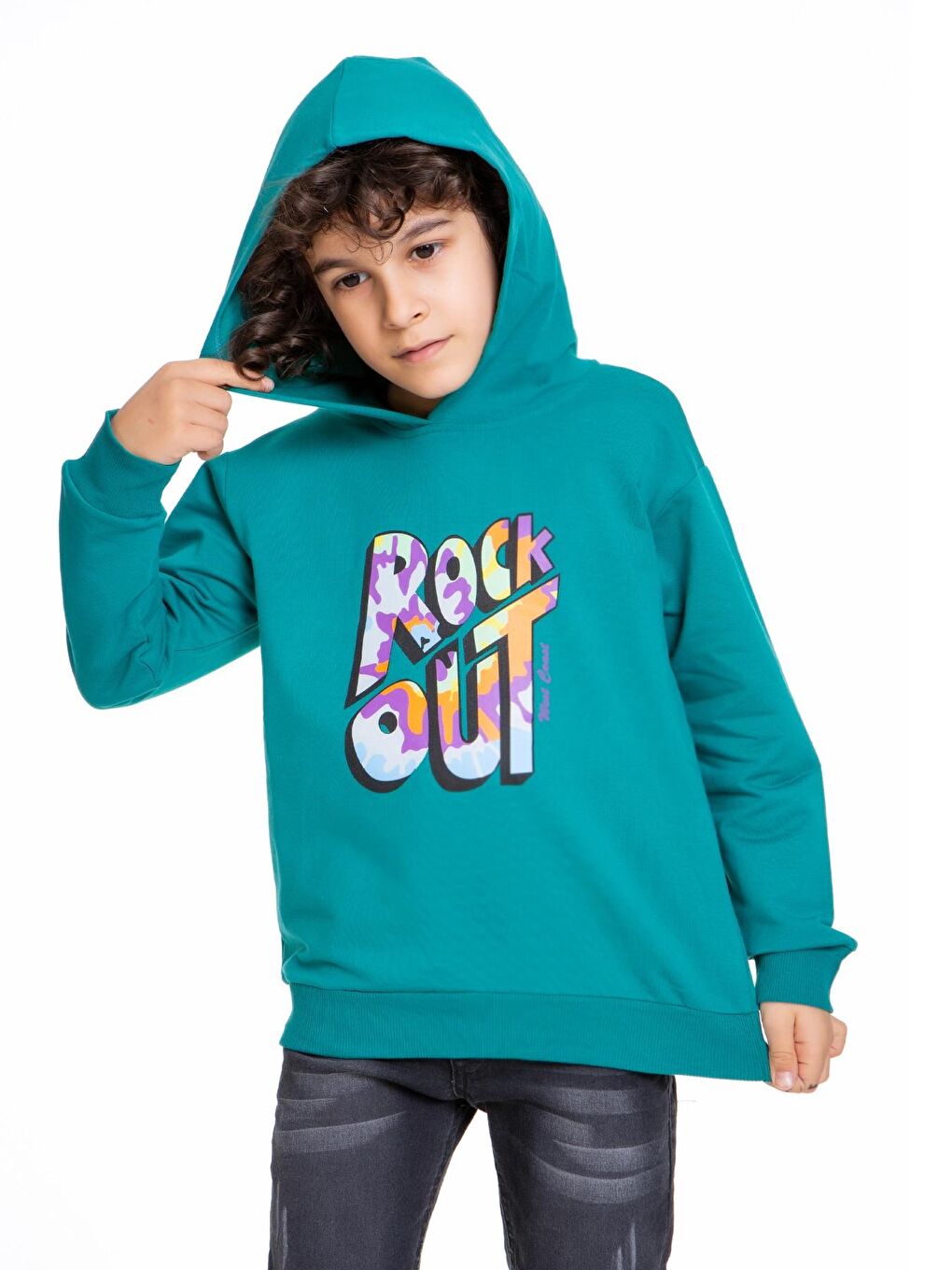 Myhanne Yeşil Baskılı Erkek Çocuk Sweatshirt 54458