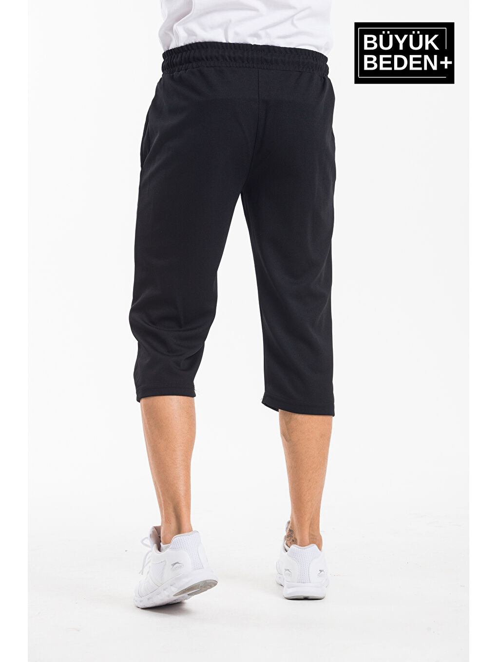 Siyah Erkek Büyük Beden Kapri-Şort SPR25BSR90-3