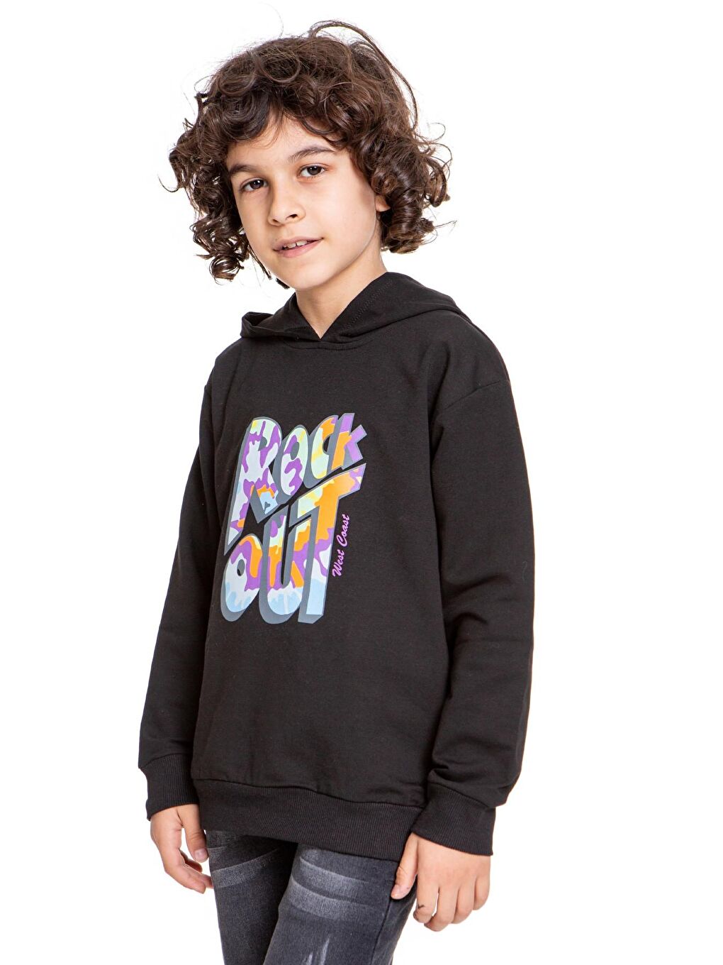 Myhanne Siyah Baskılı Erkek Çocuk Sweatshirt 54458 - 1