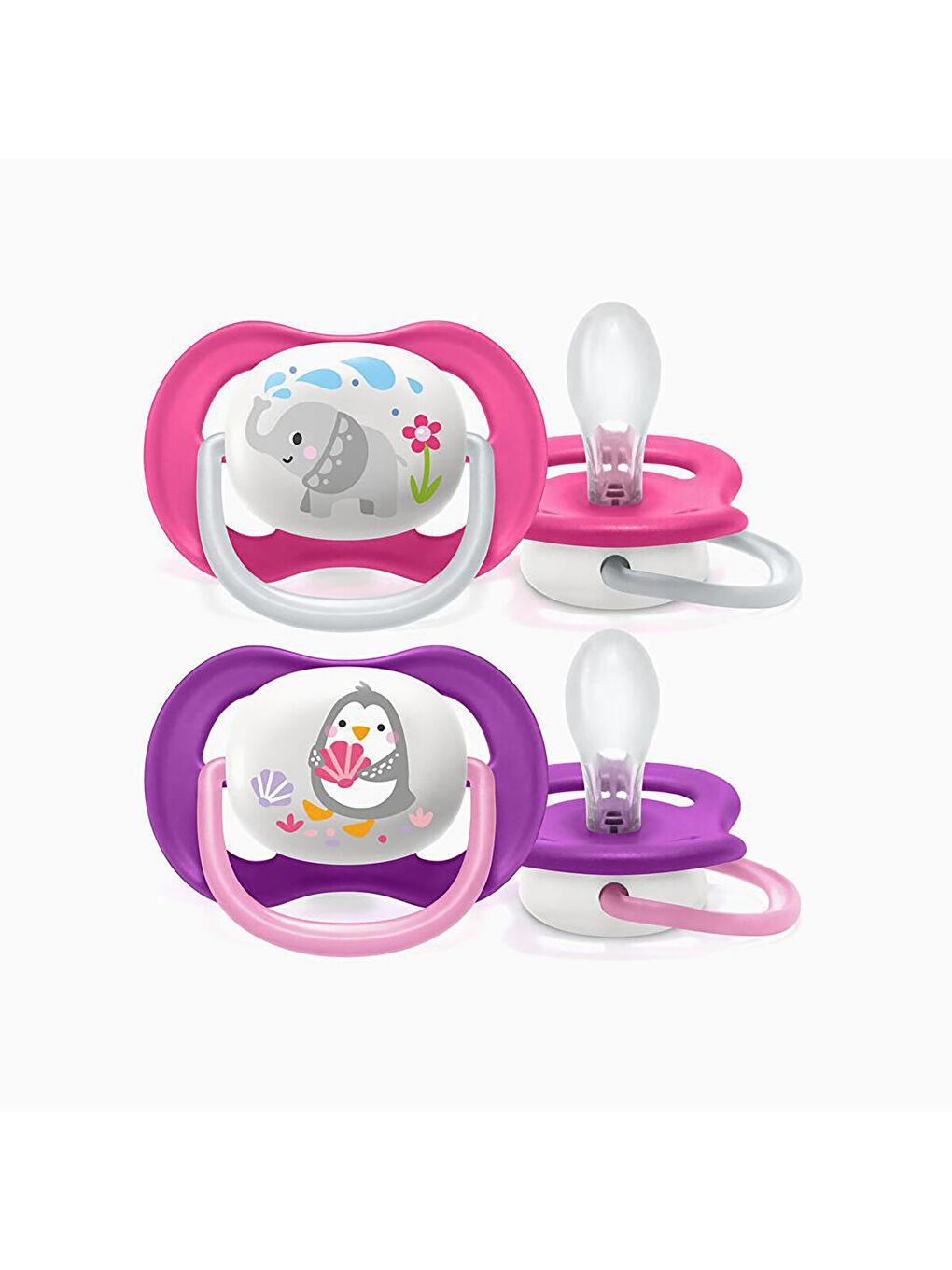 Ultra Air 2'li Emzik 6-18 Ay Pembe/Mor-1