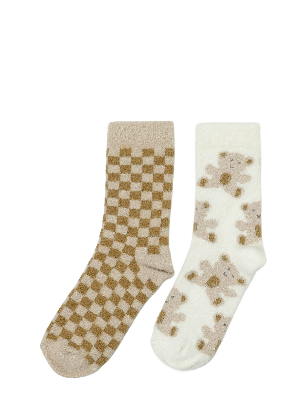 Kahverengi BEAR WRM 2 LI SKT-W 5PR KAHVE MULTI Kadın 2'li Soket Çorap