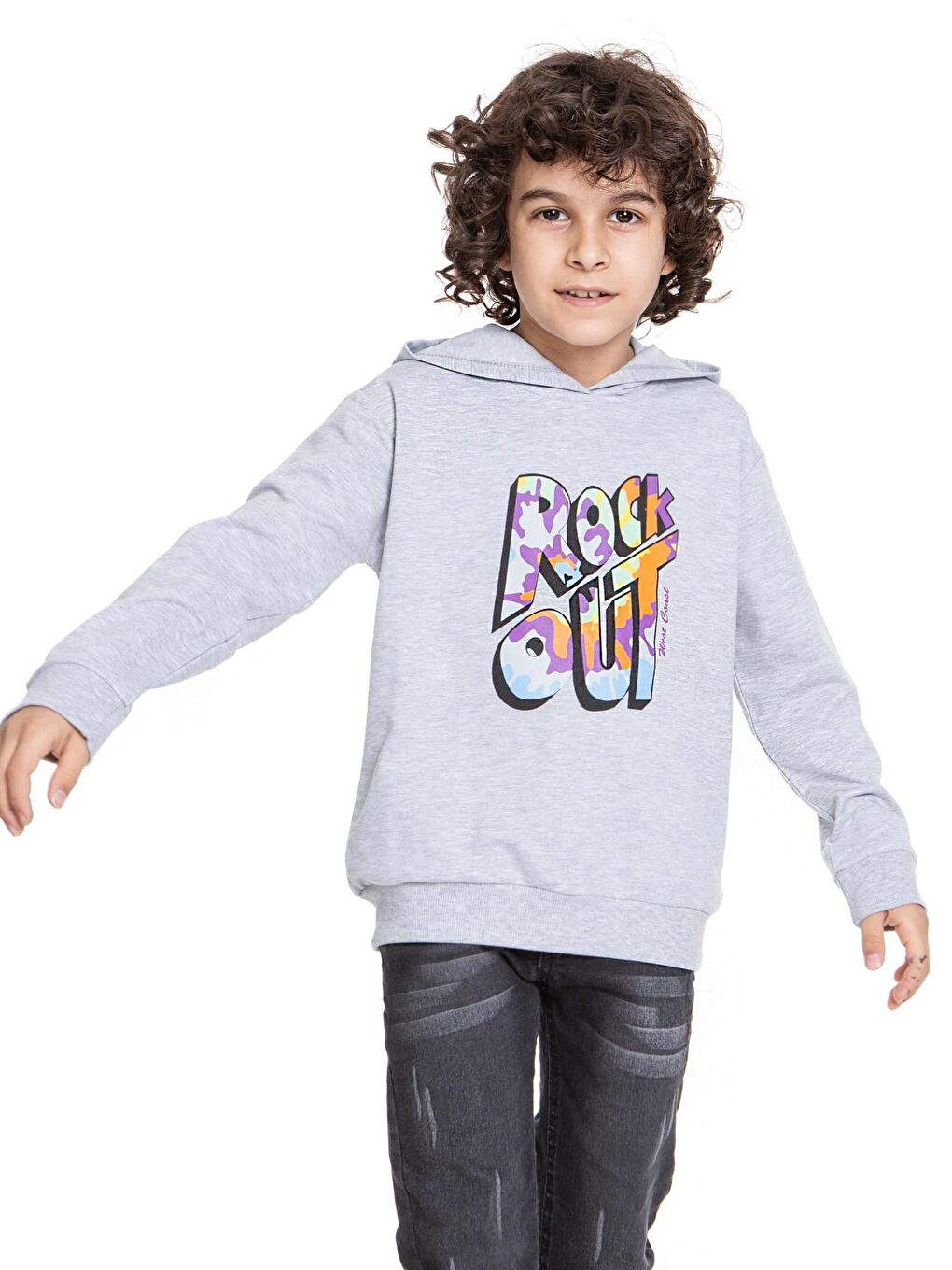 Myhanne Gri Baskılı Erkek Çocuk Sweatshirt 54458