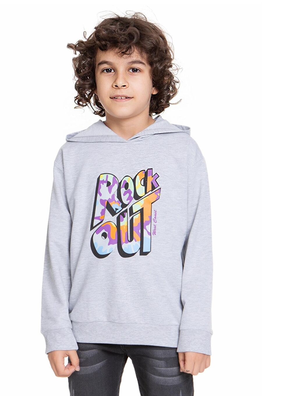 Myhanne Gri Baskılı Erkek Çocuk Sweatshirt 54458 - 1