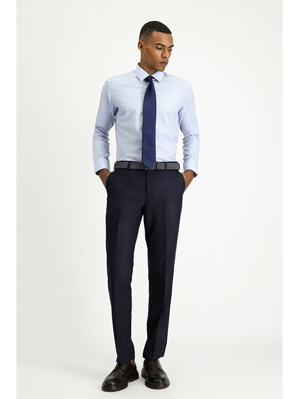 Lacivert Regular Fit Klasik Kumaş Pantolon-1