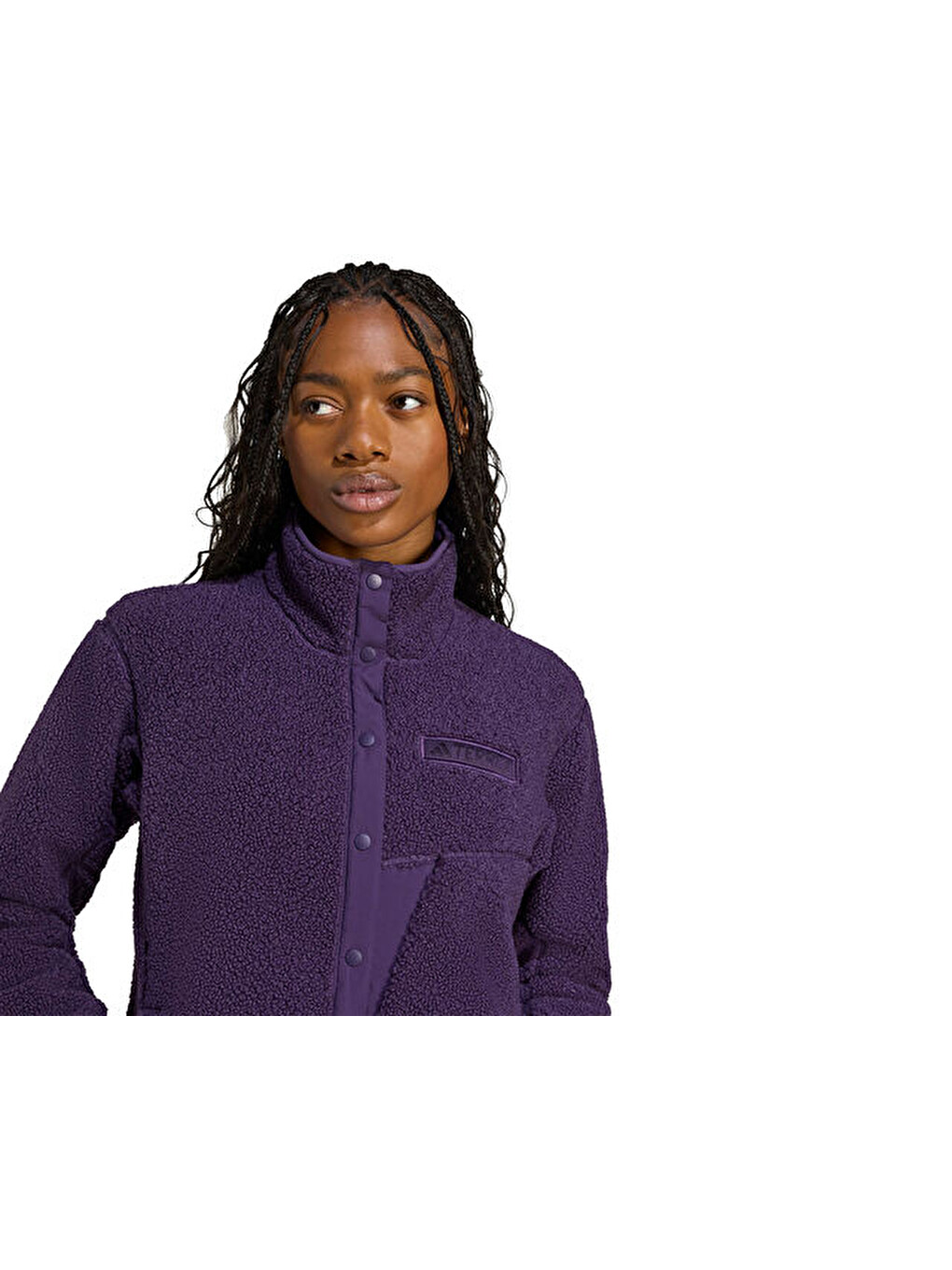 W Terrex Xpl Pile Snap Kadın Outdoor Polar Sweatshirts Jn0930 Mor-5