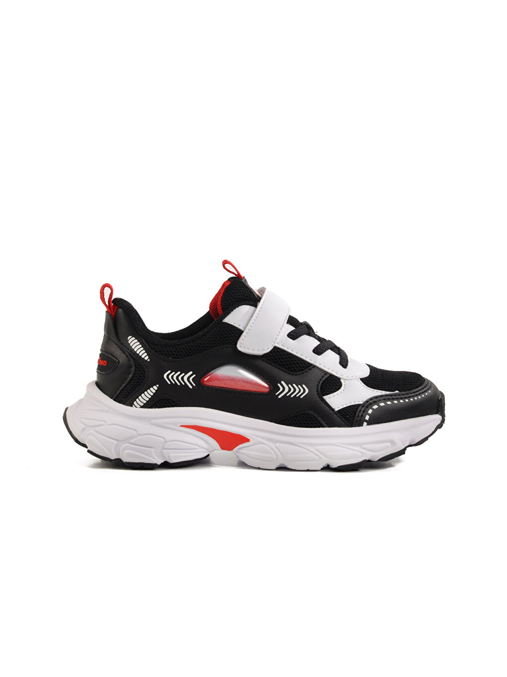 Siyah Cırtlı Fileli Hafif Erkek Çocuk Spor Ayakkabı 1866 F