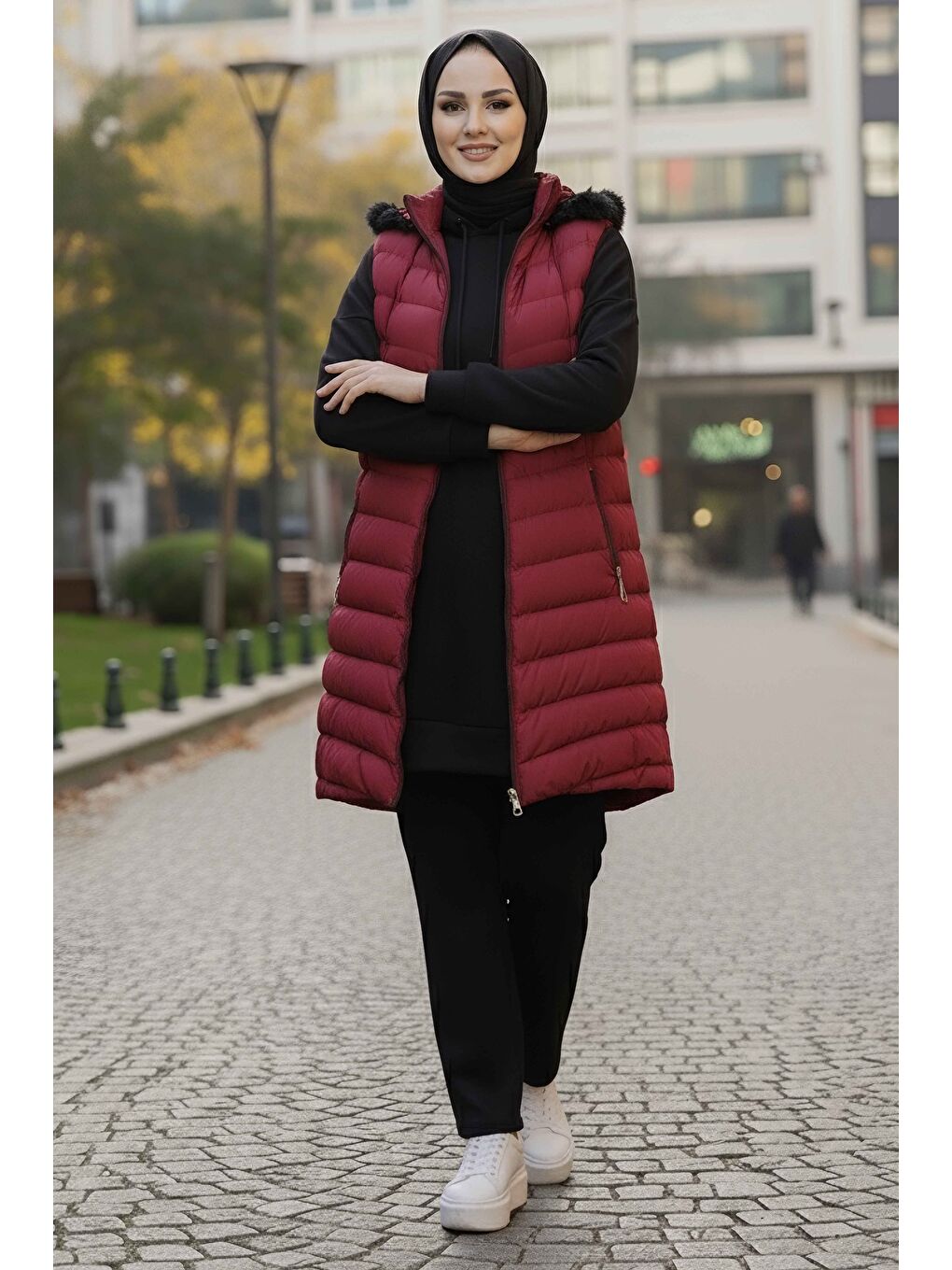 Mikro Şişme Yelek Bordo - 28016-BORDO-3