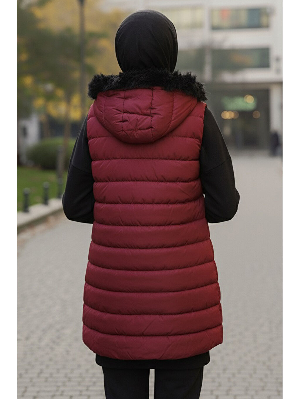 Mikro Şişme Yelek Bordo - 28016-BORDO-4