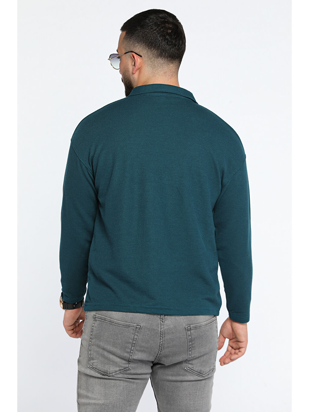 Mishar İtalia Petrol Erkek Polo Yaka Sweatshirt - 2