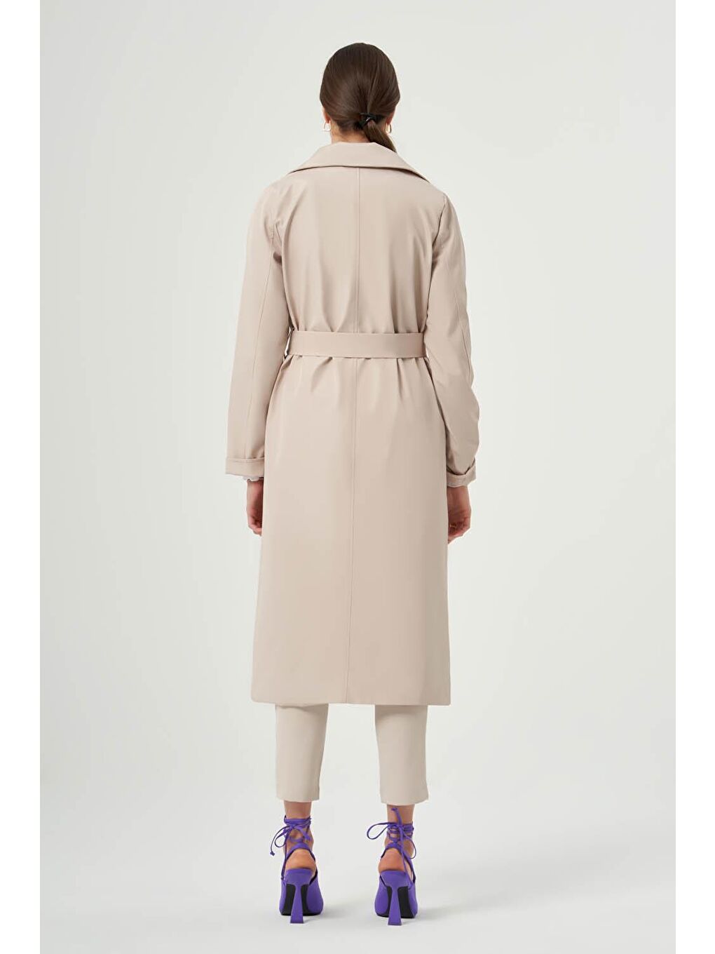 Bej Bsc Klasik Taş Trençkot-3