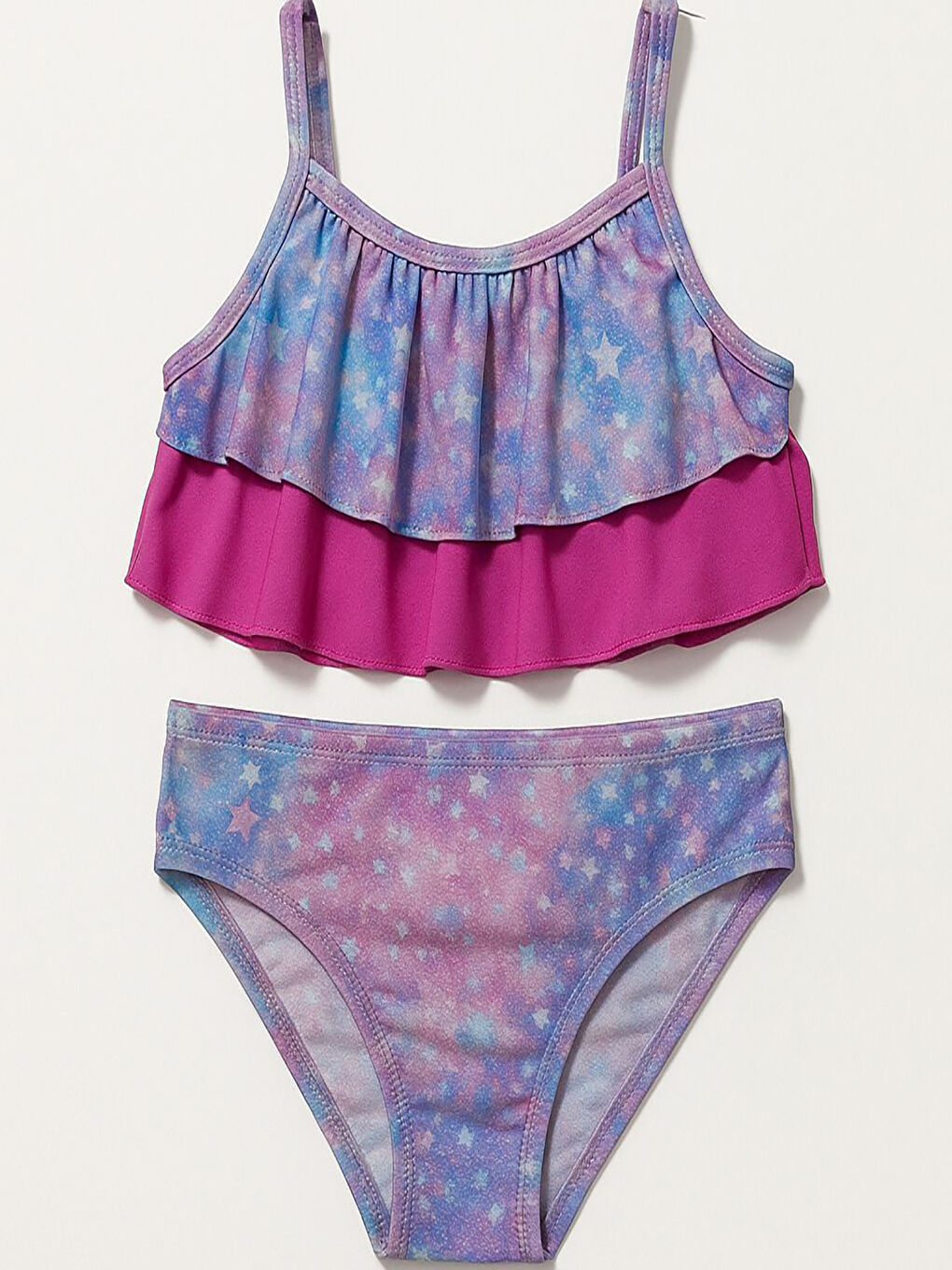 Karışık Yıldız Desenli Kız Çocuk Bikini 5201