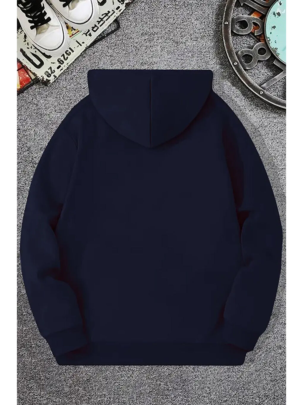 uyguntarz Açık Lacivert Florida Baskılı Oversize Sweatshirt - 1