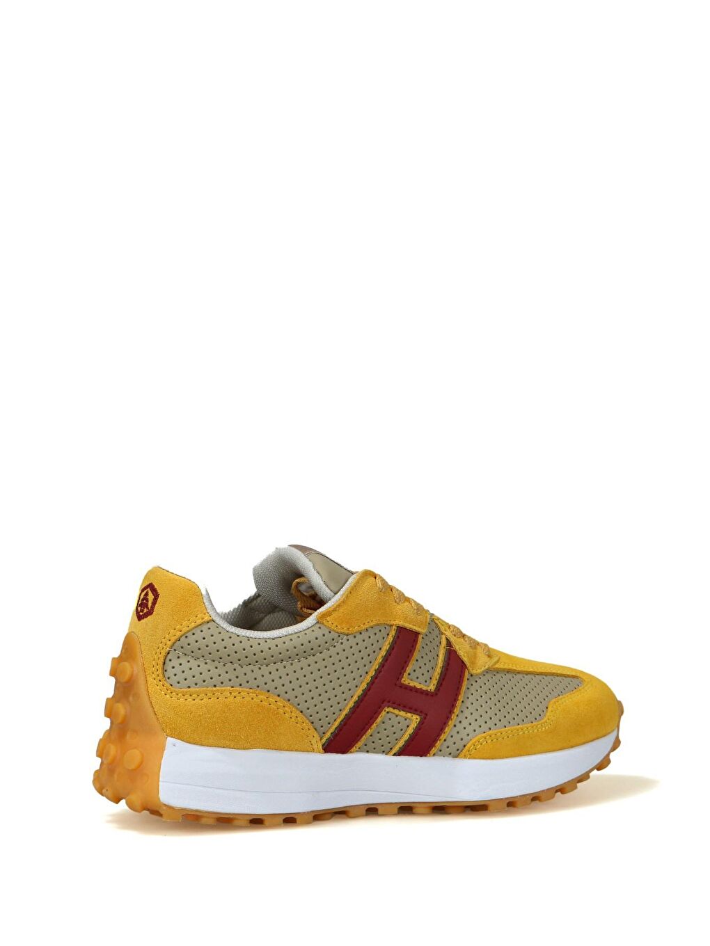 Sarı Hakiki Deri Meri Hardal Bordo Kadın Spor Ayakkabı-3