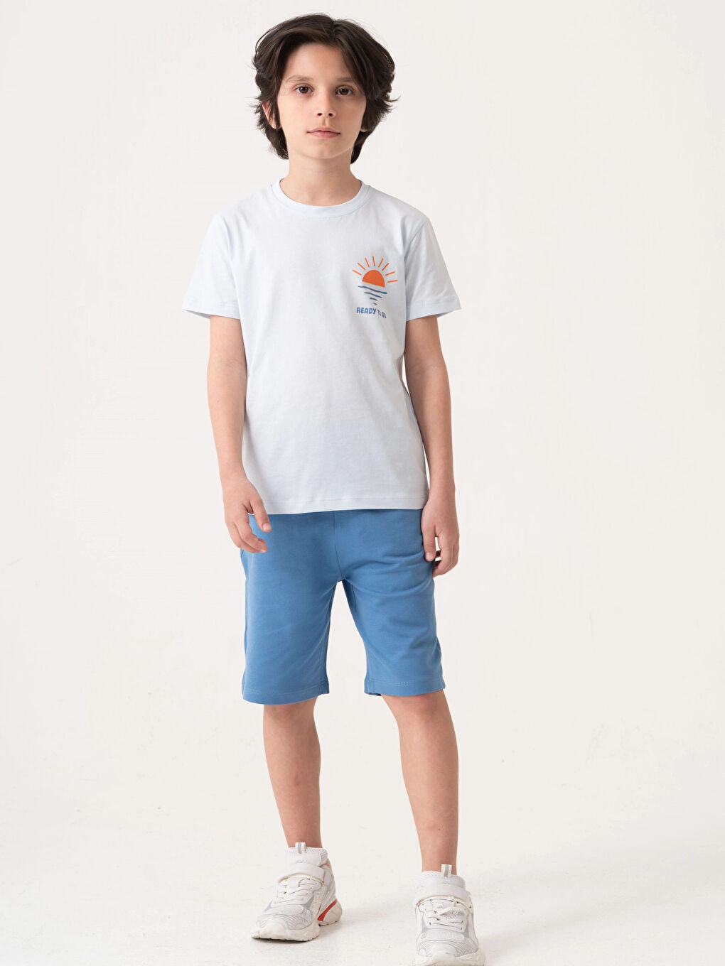 Mavi Beach Side Sırt Baskılı Erkek Çocuk Takım 50605