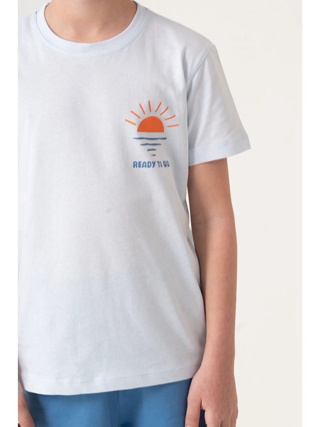 Mavi Beach Side Sırt Baskılı Erkek Çocuk Takım 50605-2