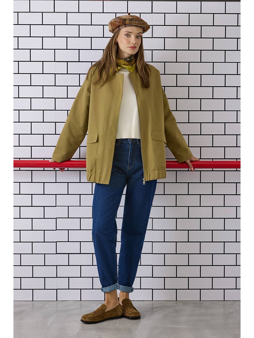 Kanvas Bomber Ceket Haki-3