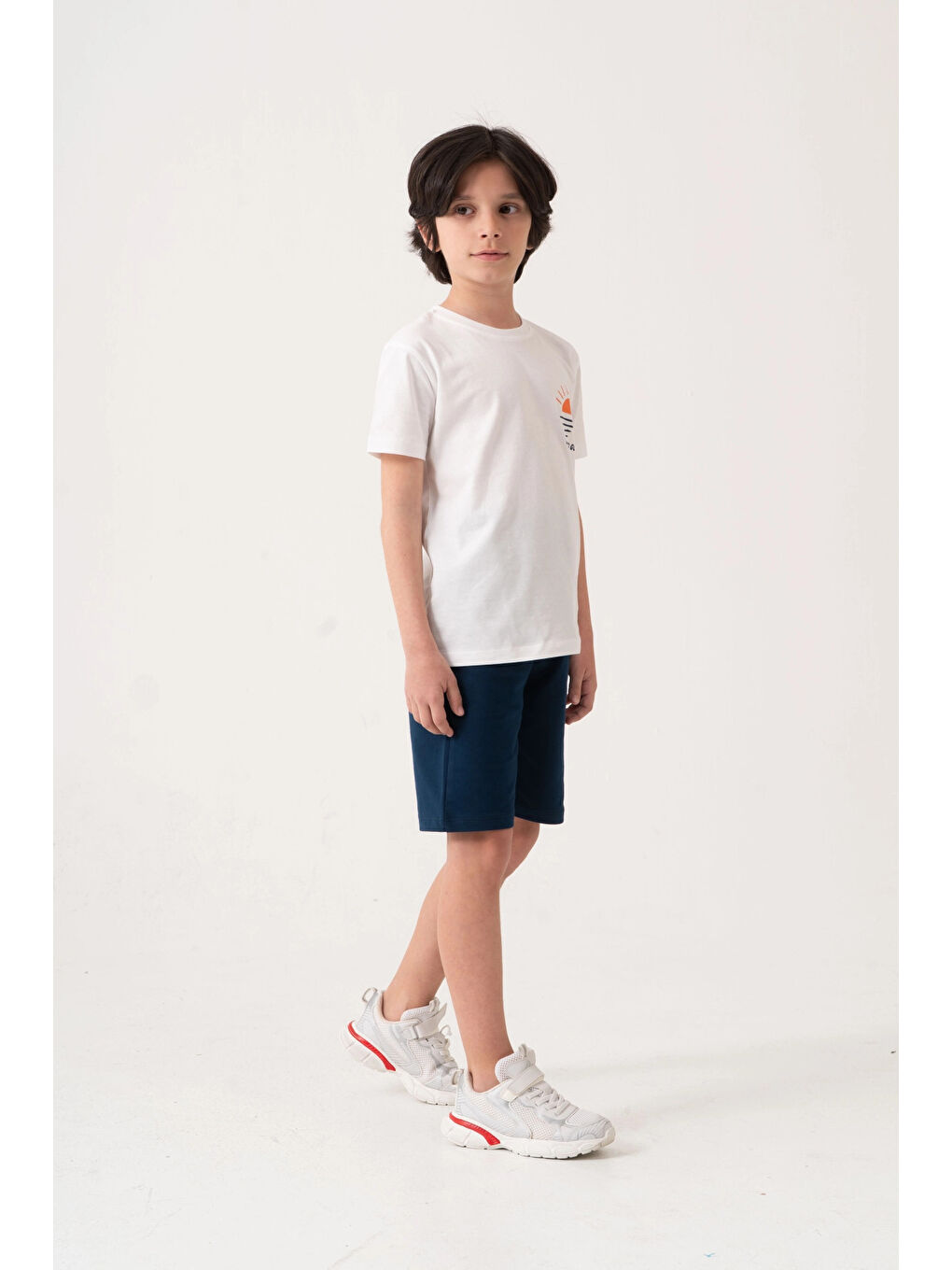 Ekru Beach Side Sırt Baskılı Erkek Çocuk Takım 50605-4