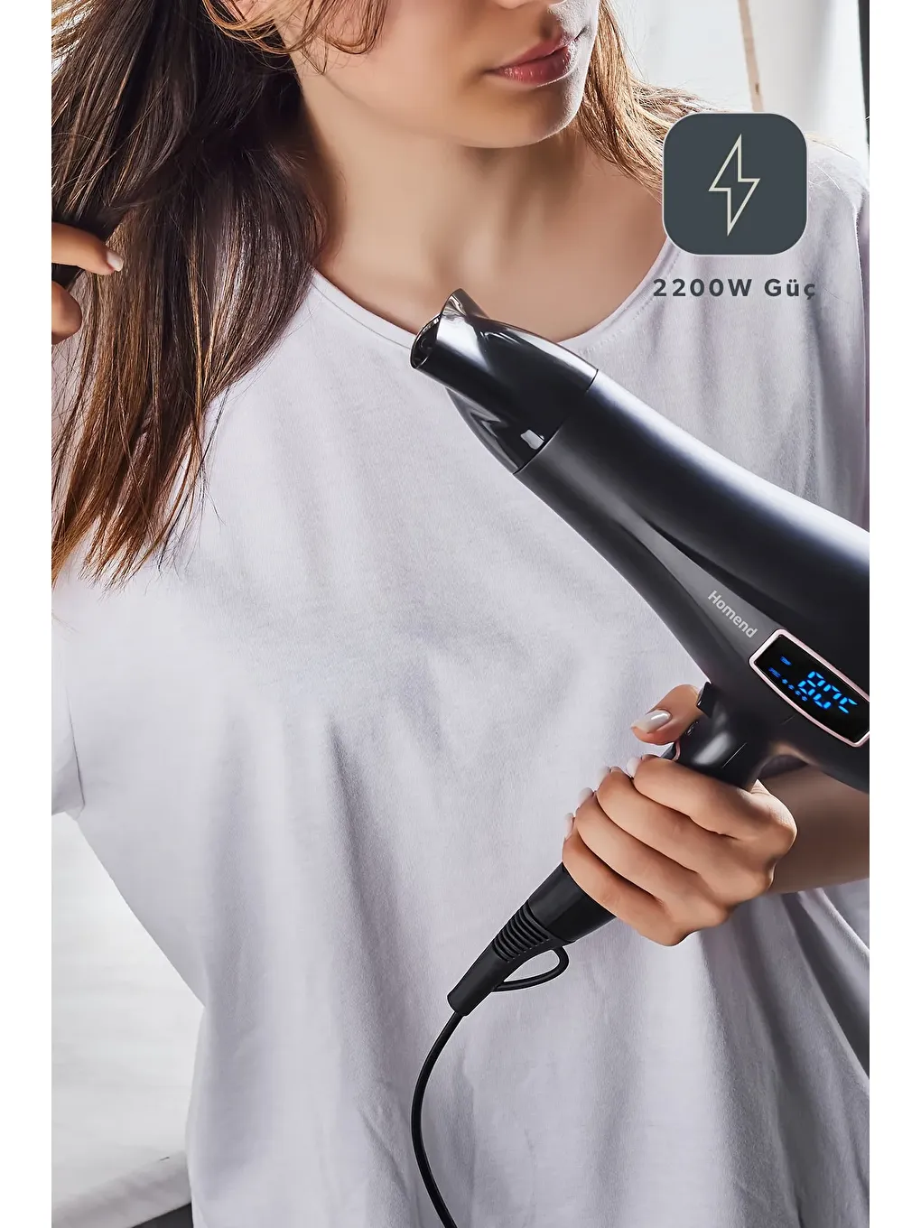 Hairforce 4405H Dokunmatik Ekranlı İyonik Saç Kurutma Makinesi Siyah-2