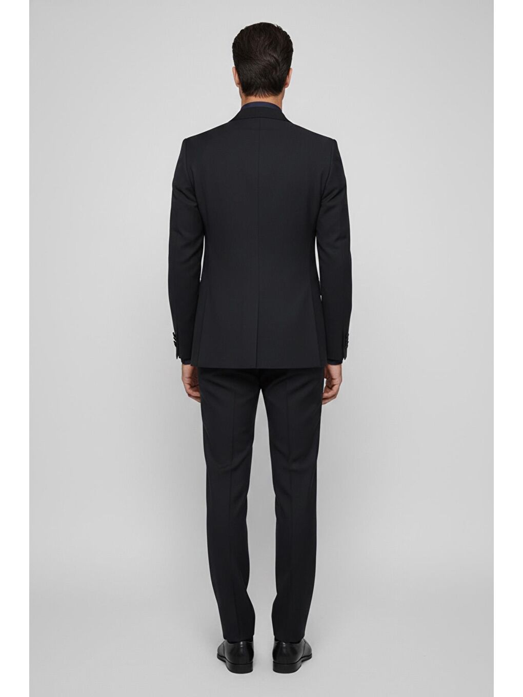 Giotelli Erkek Lacivert Dar Kesim Slim Fit Şal Yaka 6 Drop Yelekli Smokin Takım Elbise-3