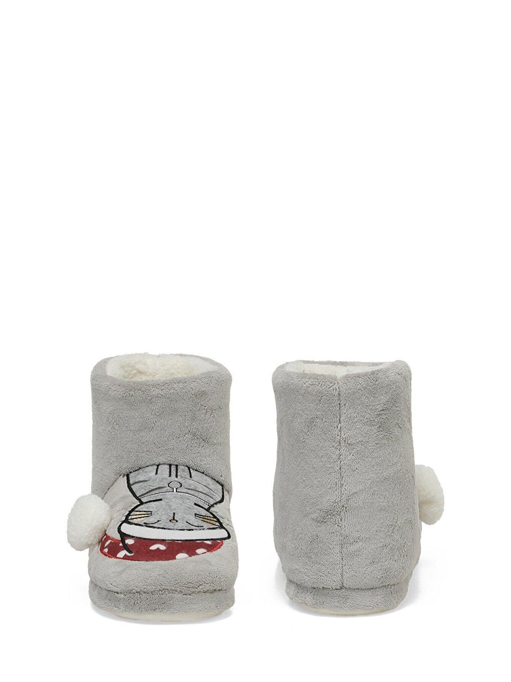 Gri 605319.Z3PR GRI Kadın Panduf-4