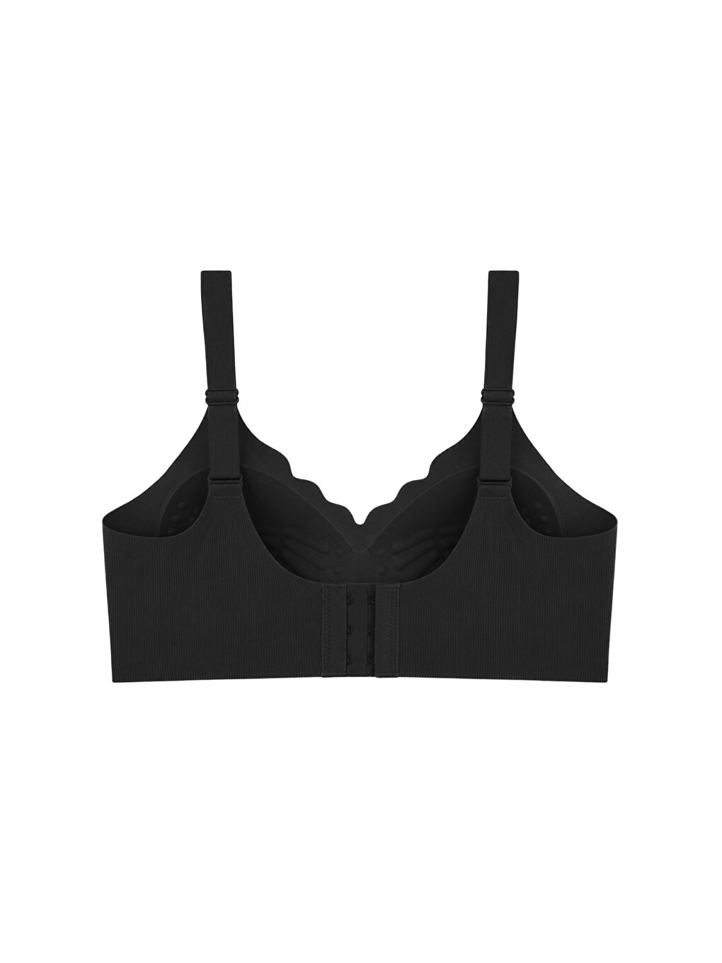 Seamless Bra - Mirena | Siyah Lazer Kesim Rib Dokulu Toparlayıcı Balensiz Kadın Sütyen-1