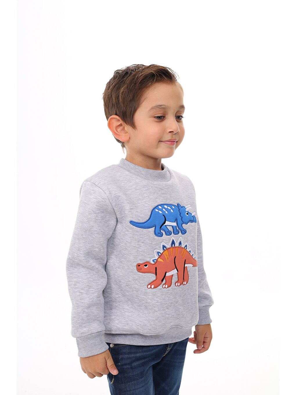 Toontoykids Gri Erkek Çocuk Nakışlı Sweatshirt - 2