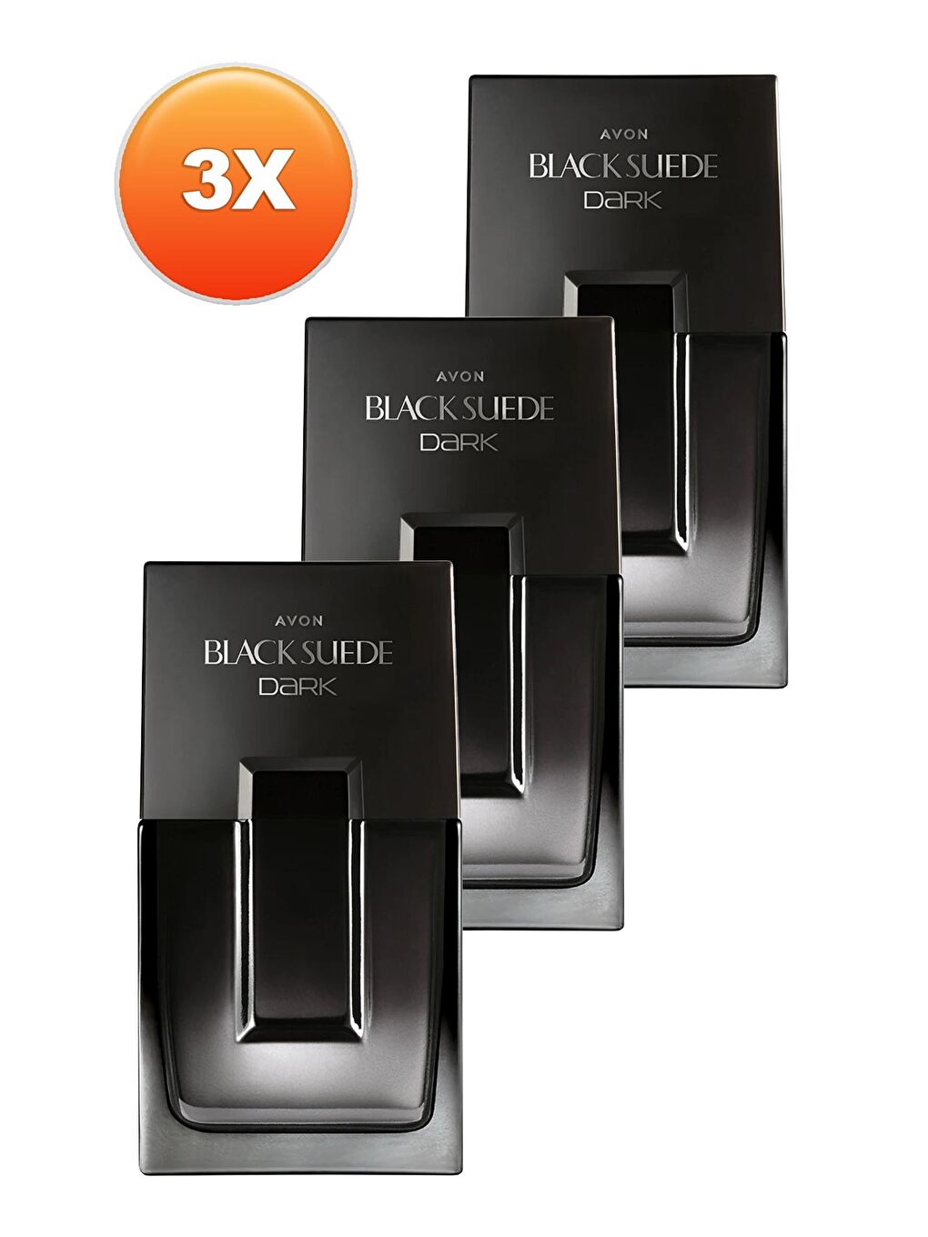 AVON Black Suede Dark Erkek Parfüm Edt 75 Ml. Üçlü Set - 1