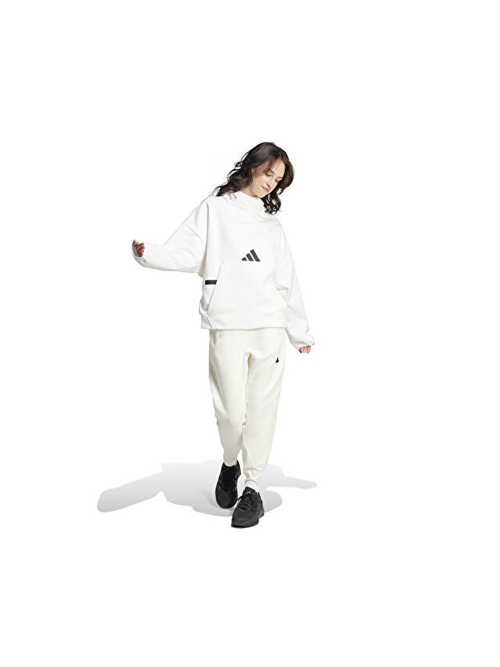 W Z.n.e. Oh Hd Kadın Günlük Sweatshirts Jı7553 Beyaz-5
