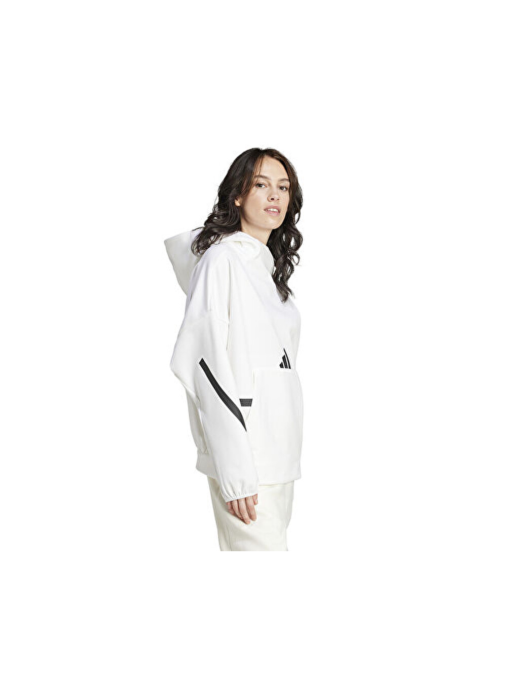 W Z.n.e. Oh Hd Kadın Günlük Sweatshirts Jı7553 Beyaz-6