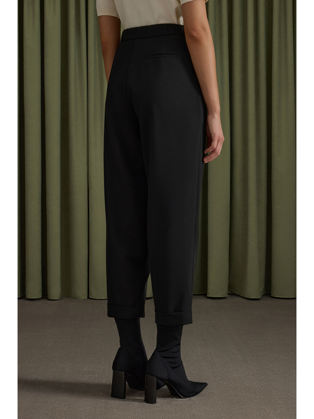 Siyah Duble Paça Pantolon-2