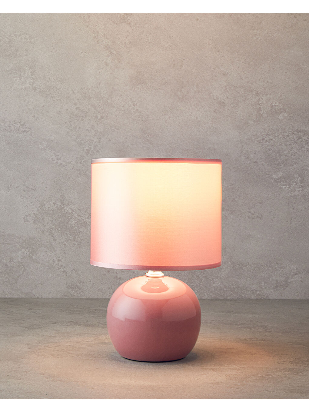 Pembe Pansy Abajur 11x11x15 cm Pudra-1