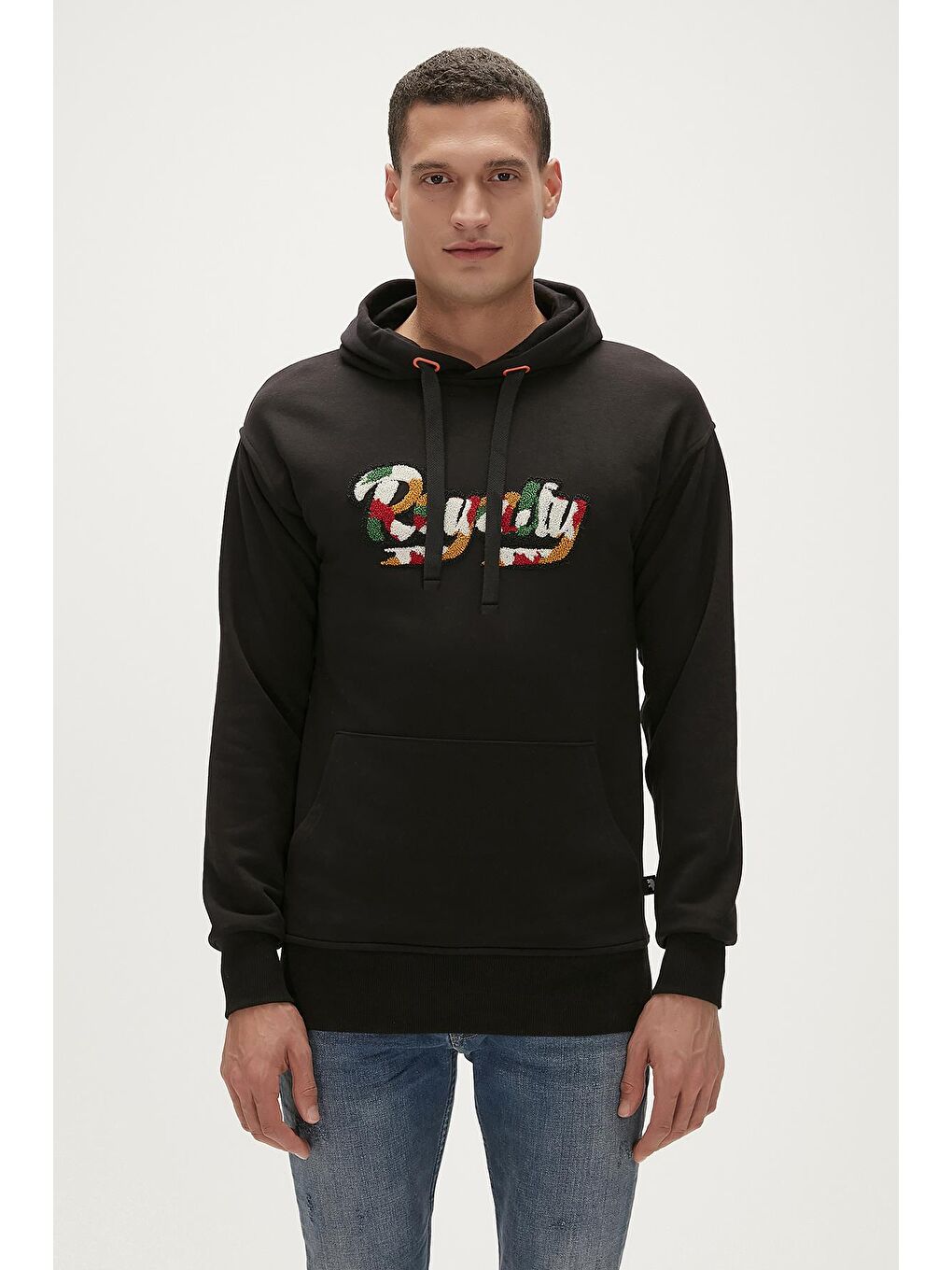 Bad Bear Siyah Royalty Hoodie Siyah Kapüşonlu Erkek Sweatshirt