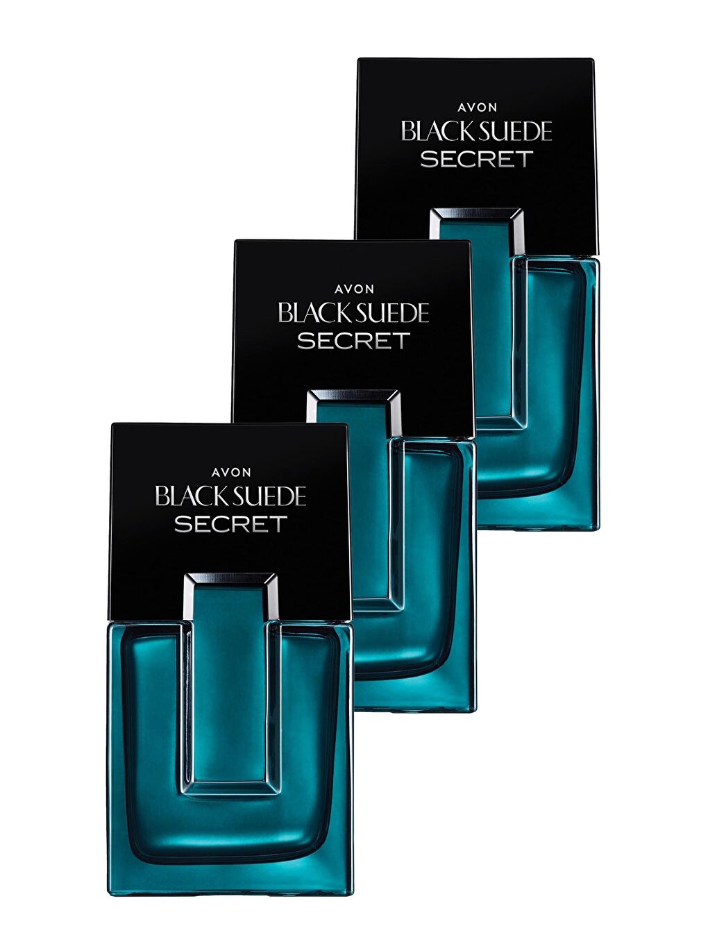 AVON Renksiz Black Suede Secret Erkek Parfüm Edt 75 Ml. Üçlü Set