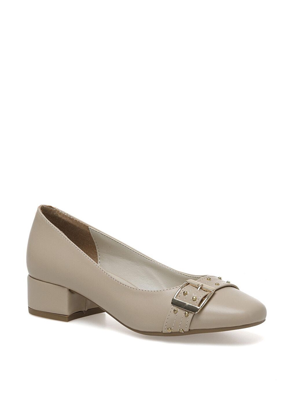 320065.Z 2PR Koyu Bej Kadın Topuklu Ayakkabı-1