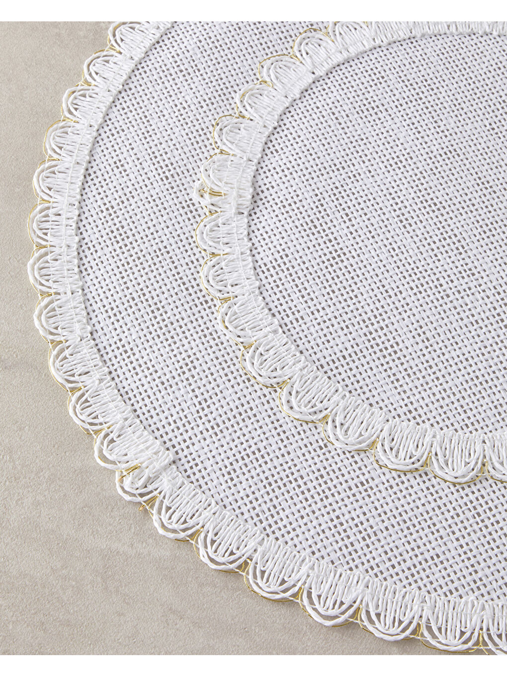 Stitch Kağıt 2'li Amerikan Servis 38 cm Beyaz-Gold-2