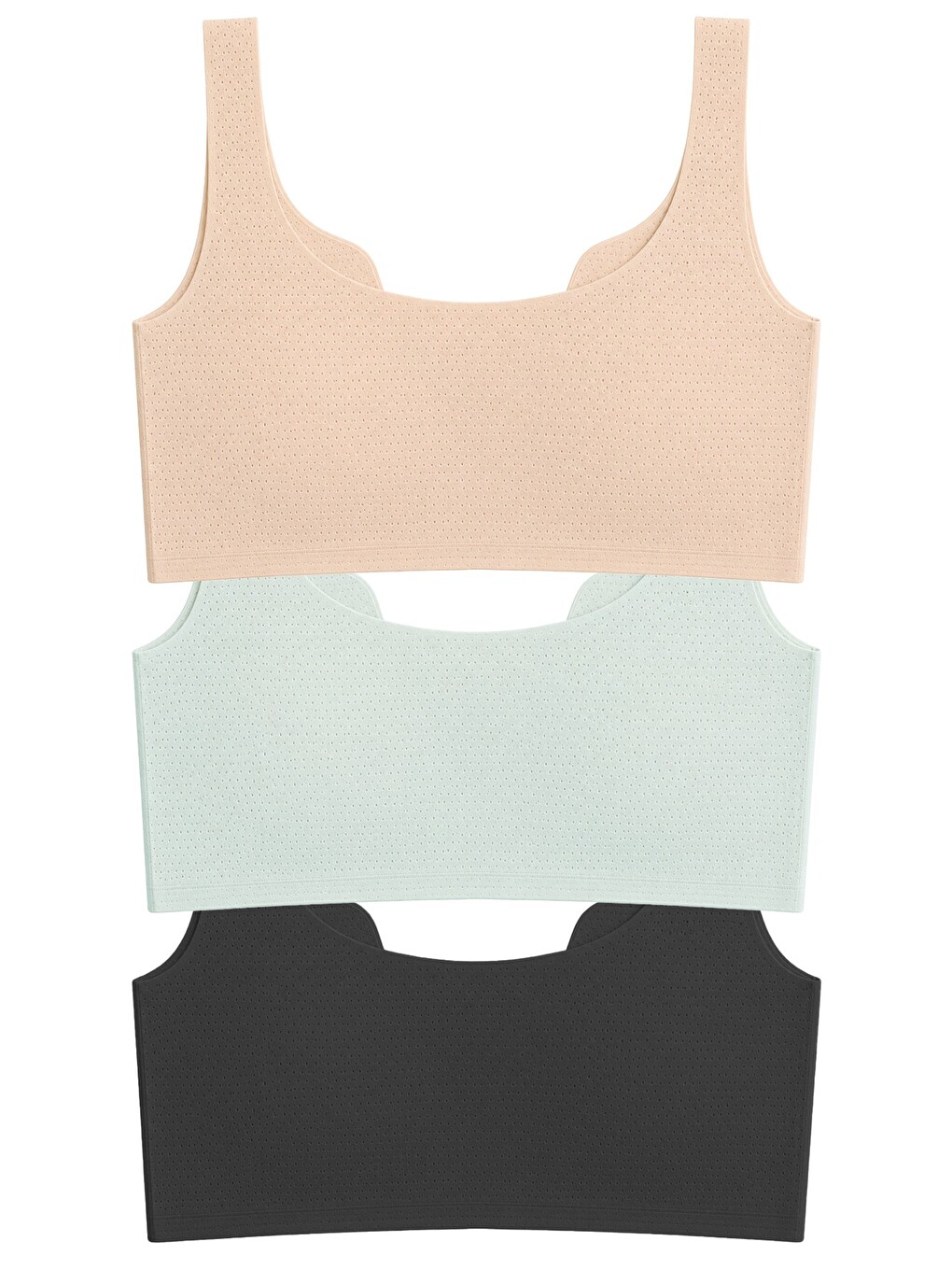 Karışık Seamless Bra - Virela | Lazer Kesim Önden Düğmeli Toparlayıcı Büyük Beden Kadın Sütyen 3'lü Paket-1
