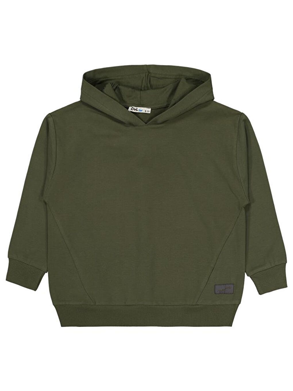 Boys No Etiketli 6-9 Yaş Kapüşonlu Sweatshırt - Haki7-8 Yaş