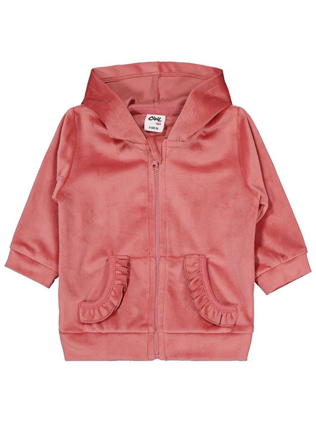 Kahverengi Baby Kapüşonlu 6-18 Ay Takım - Turuncu 9-12 Ay-2