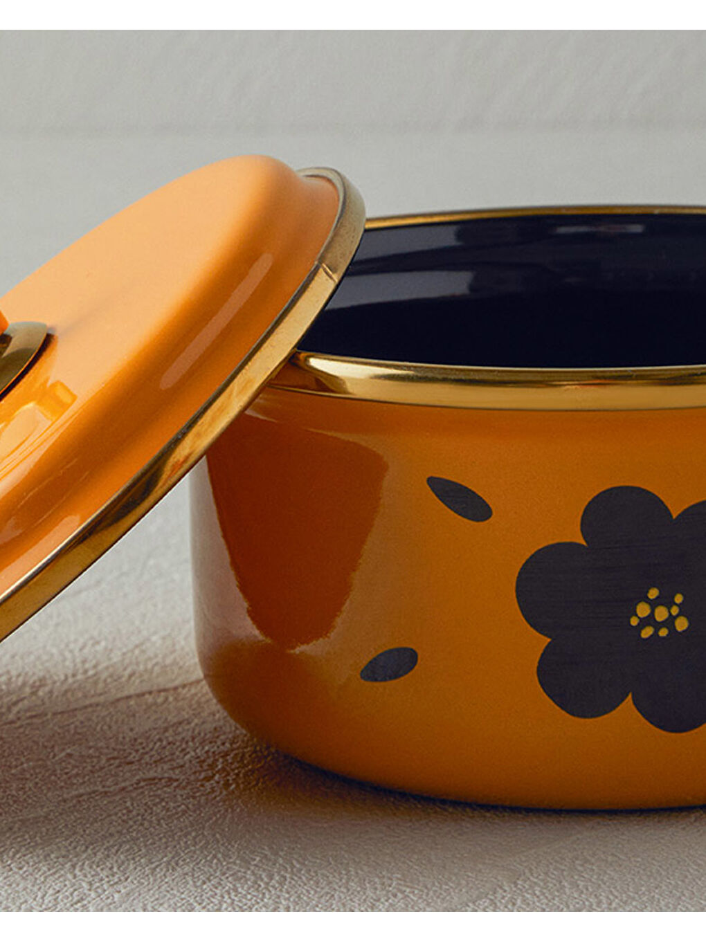 Sarı Bohemia Emaye Baharatlık Hardal-2