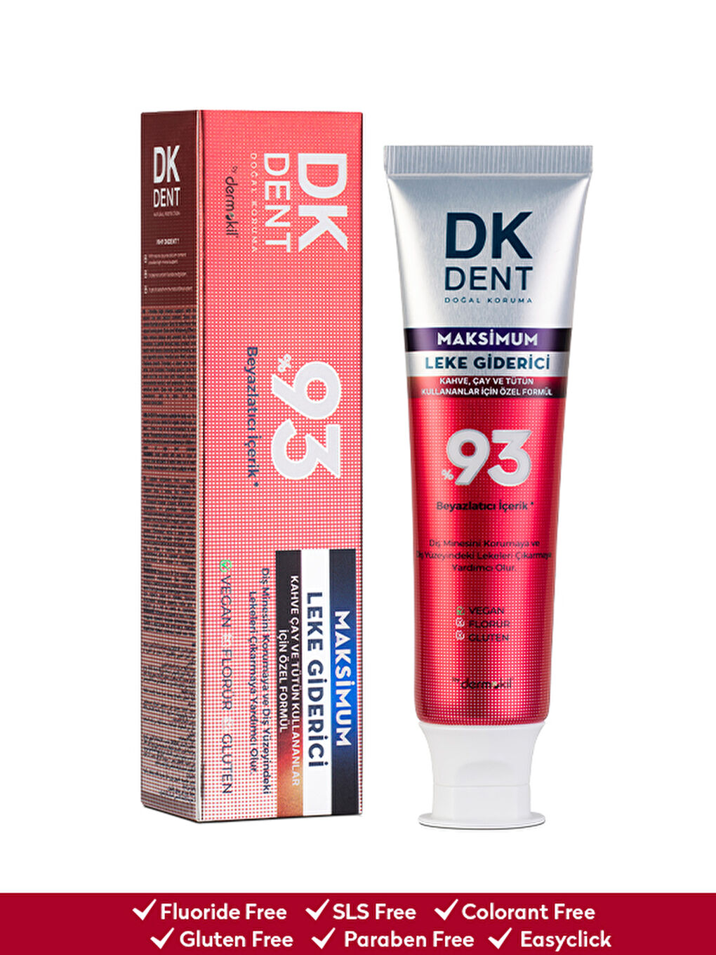DKDENT %93 Beyazlatıcı Maksimum Leke Giderici Diş Macunu 75 ml-2