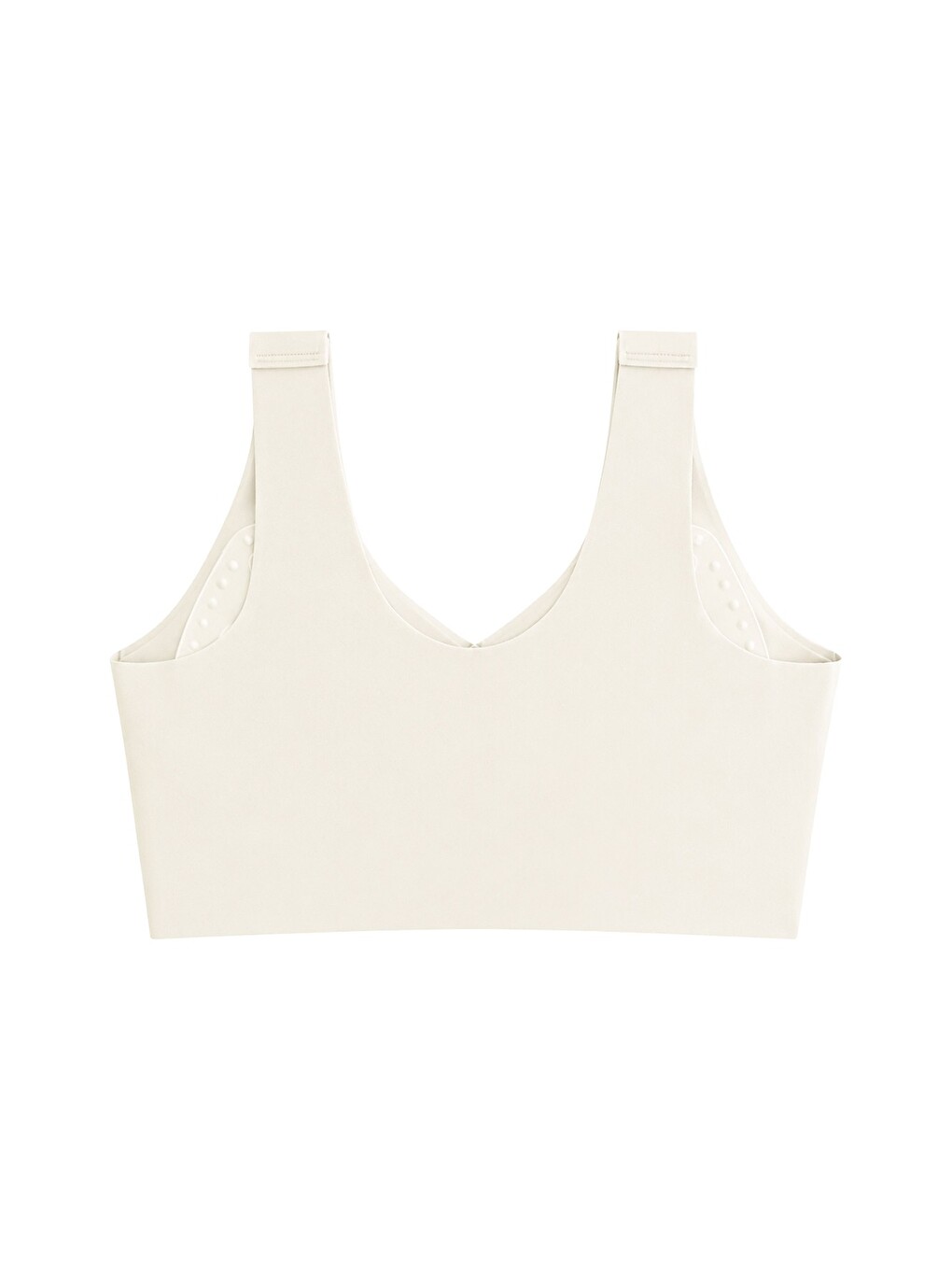 Ekru Seamless Bra - Neriva | Krem Lazer Kesim Önden Düğmeli Minimizer Kadın Sütyen-1