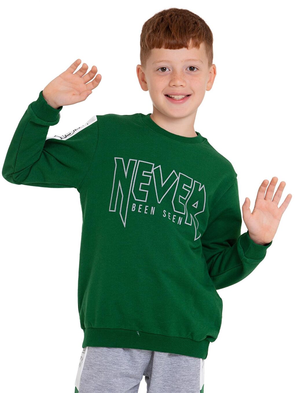 Yeşil Never Baskılı Takım 9996-2