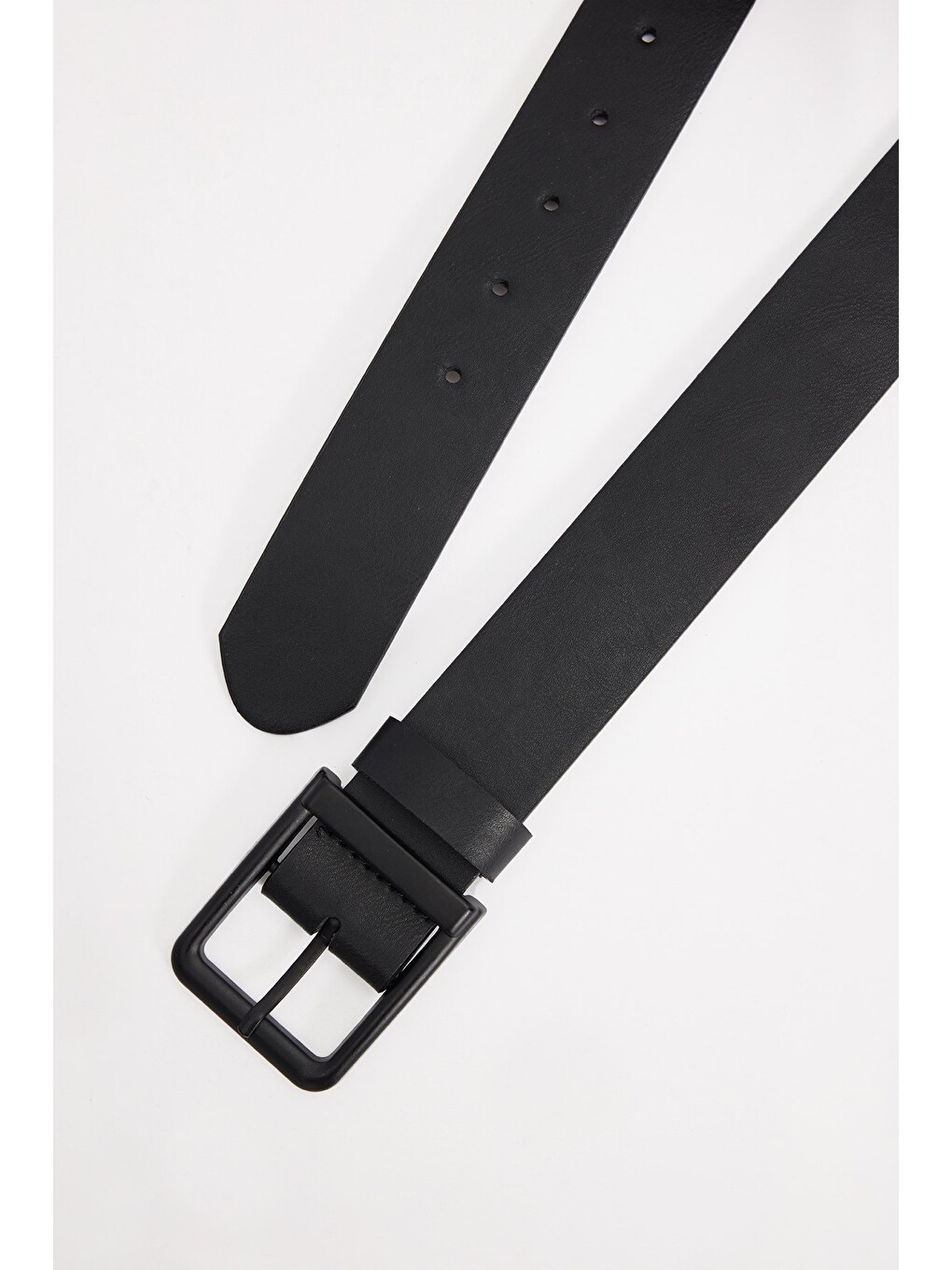 Erkek Mat Siyah Kare Tokalı 4 Cm Kemer-3
