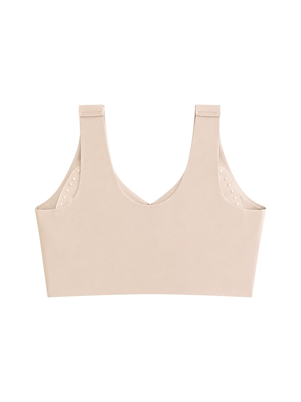 Bej Seamless Bra - Neriva | Ten Lazer Kesim Önden Düğmeli Minimizer Kadın Sütyen-1