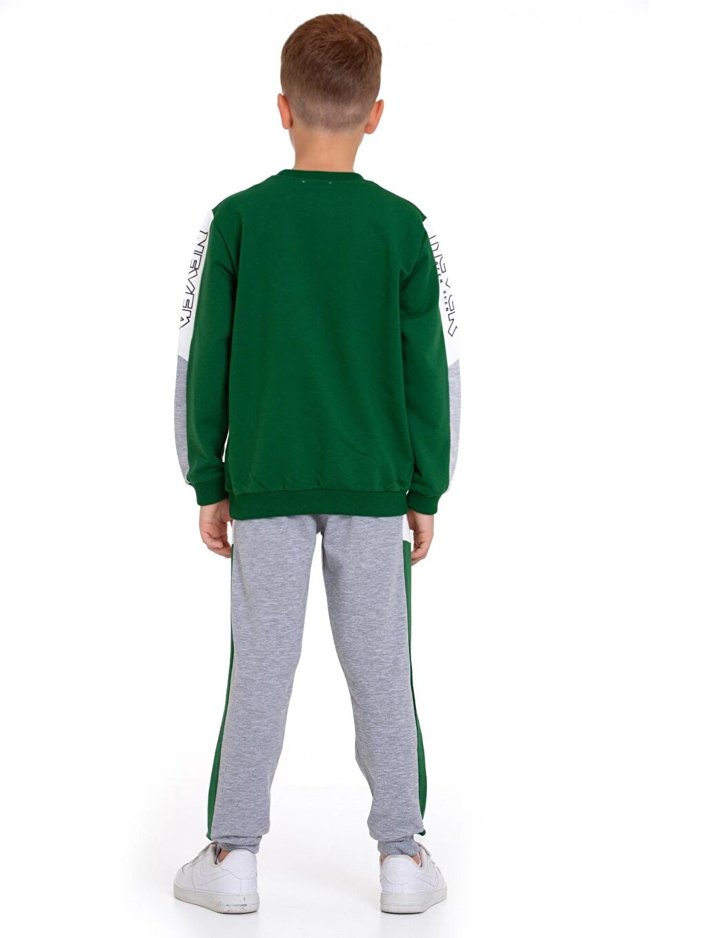 Yeşil Never Baskılı Takım 9996-4