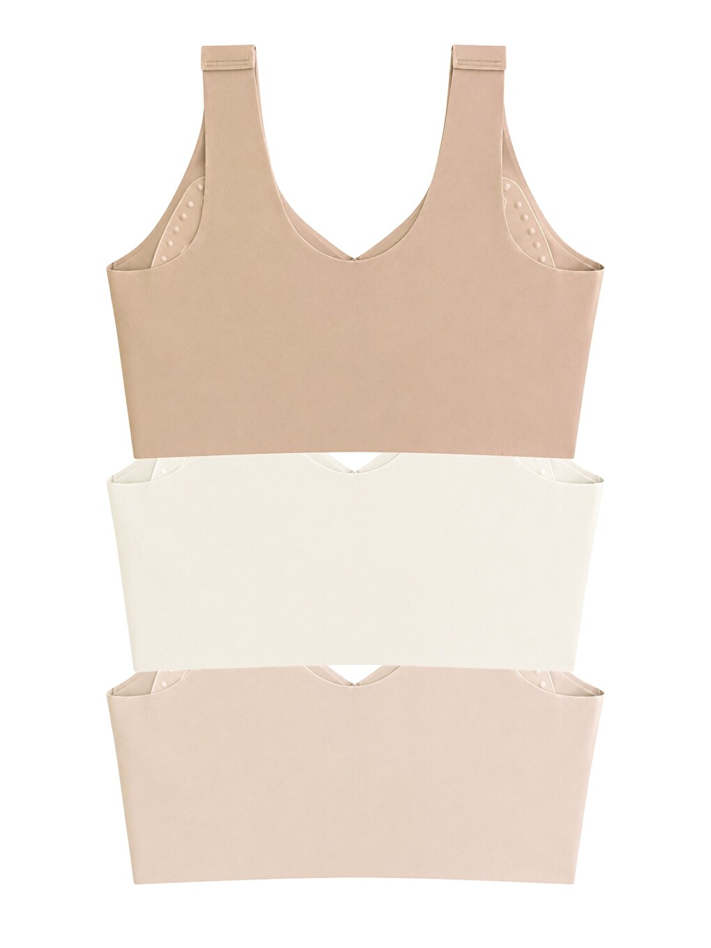 Karışık Seamless Bra - Neriva | Lazer Kesim Önden Düğmeli Minimizer Kadın Sütyen 3'lü Paket-2-1