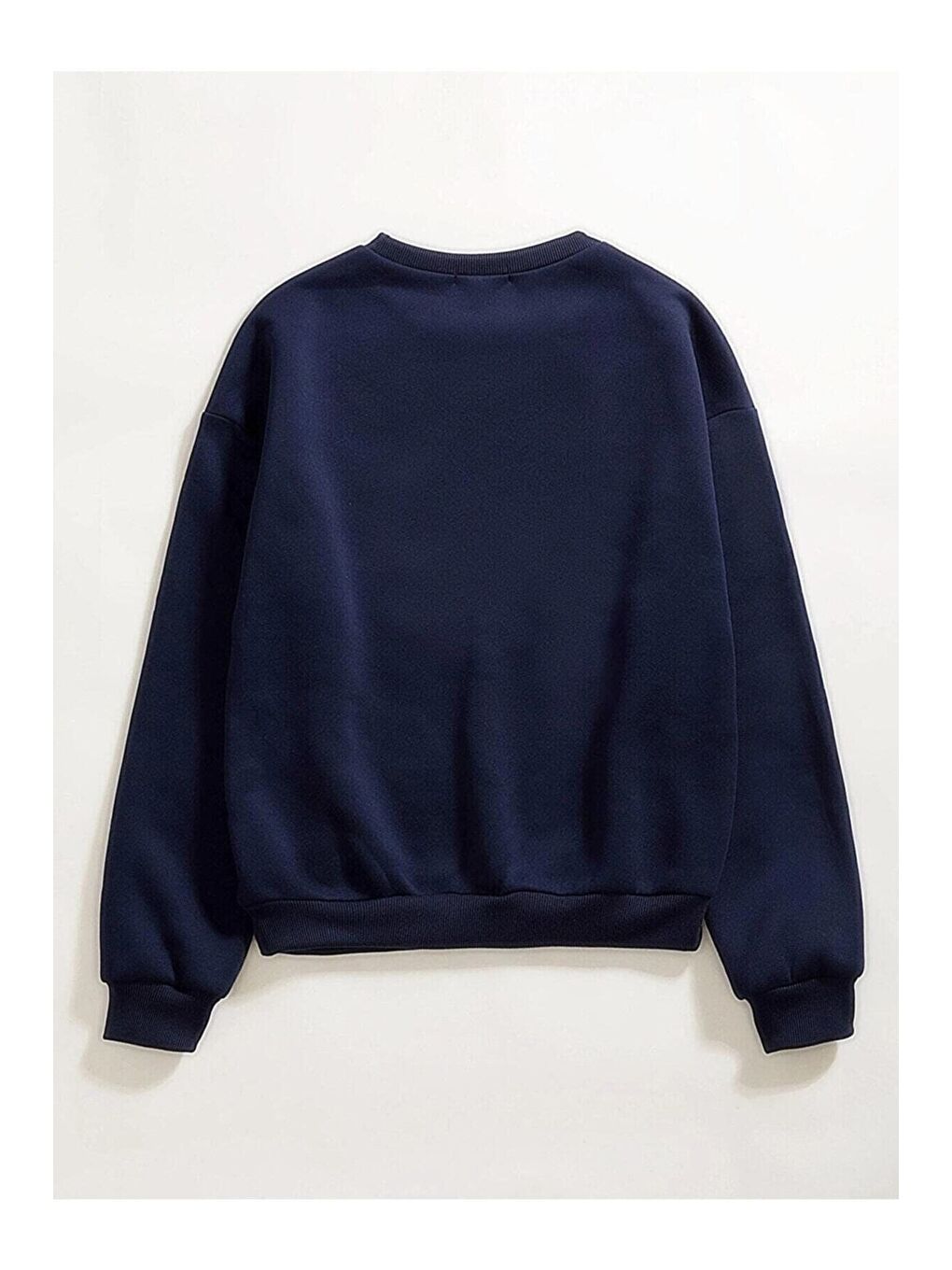 Kadın Lacivert Karikatür Baskılı Oversize Sweatshirt-1