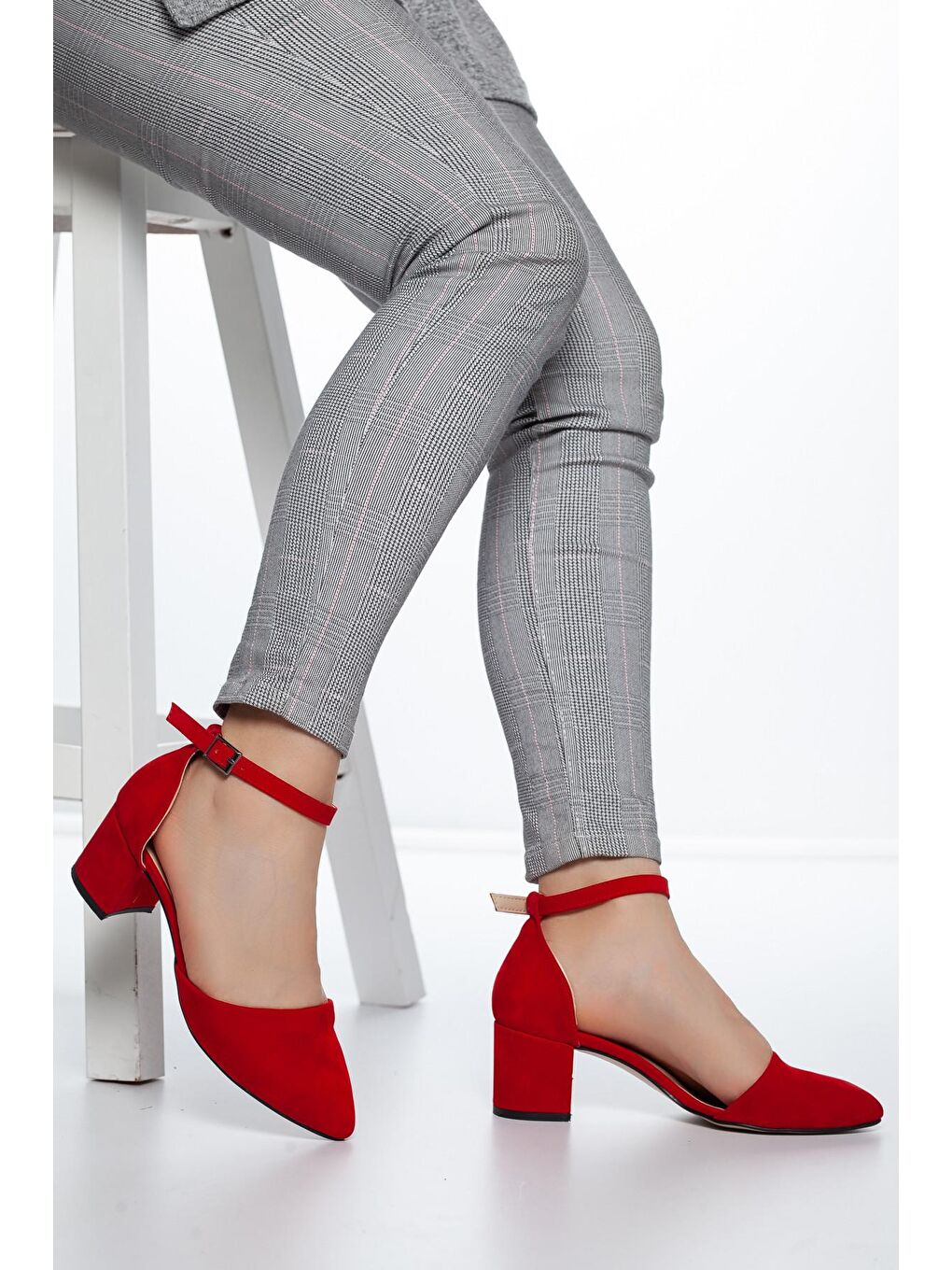 Kırmızı Kadın Topuklu Ayakkabı